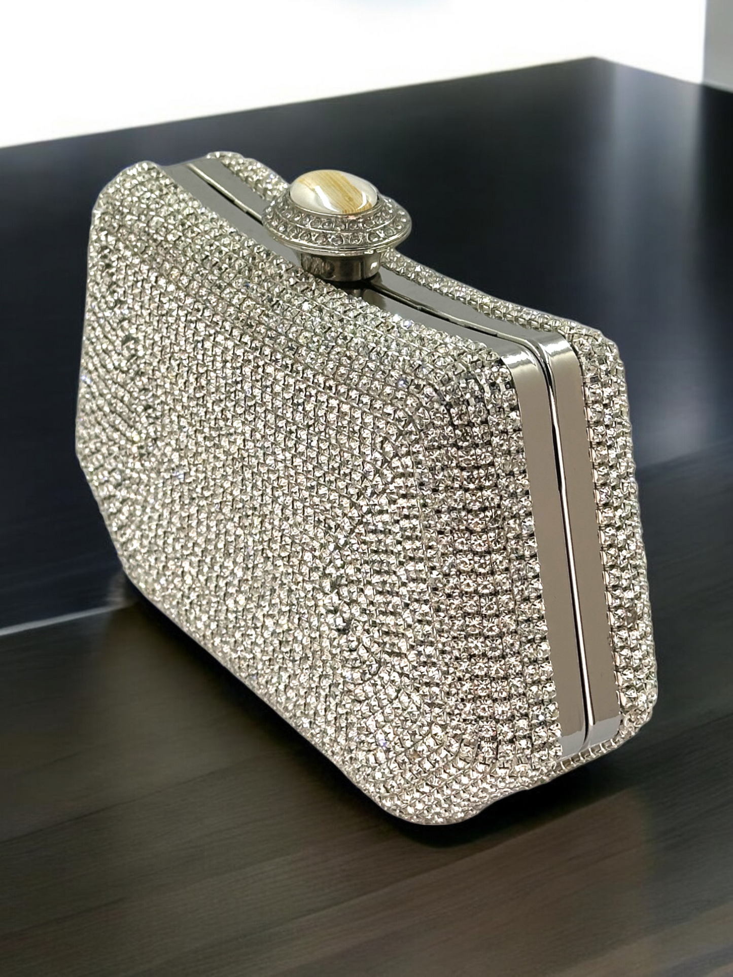 Swarovski Taşlı İncili Abiye Çanta | Düğün ve Gece Çantası