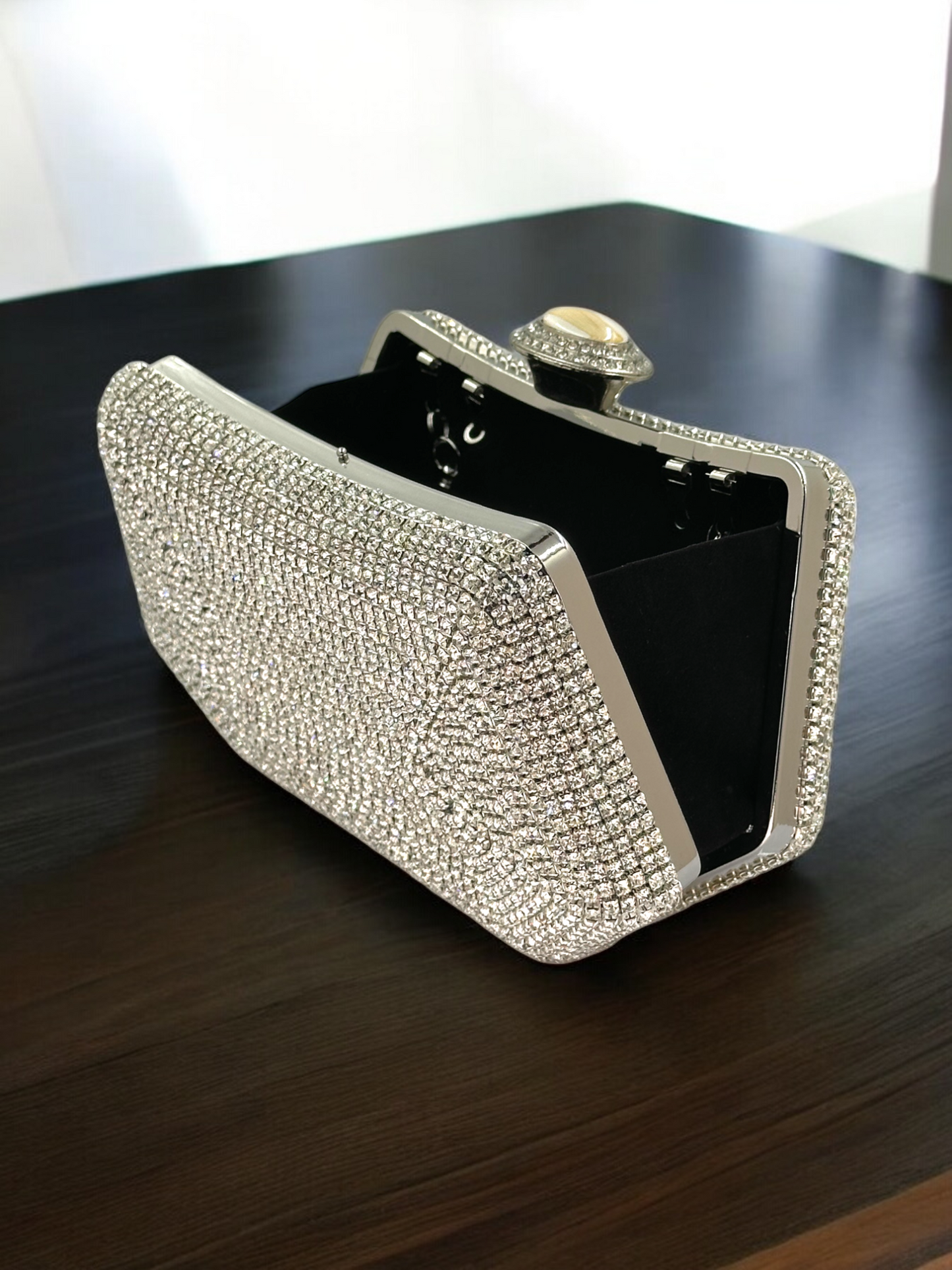 Swarovski Taşlı İncili Abiye Çanta | Düğün ve Gece Çantası