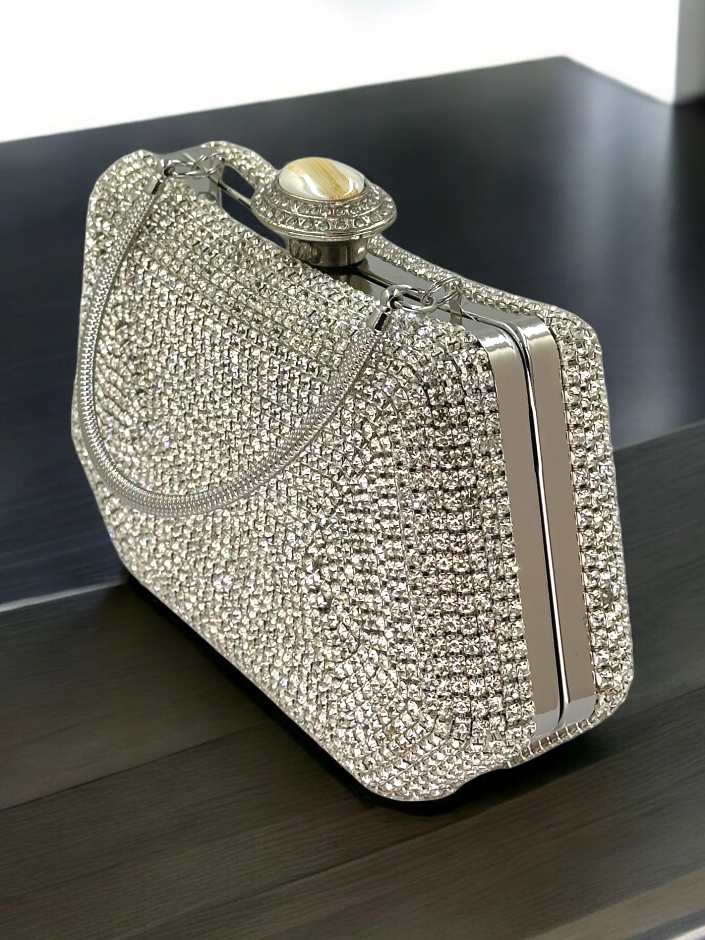 Swarovski Taşlı İncili Abiye Çanta | Düğün ve Gece Çantası