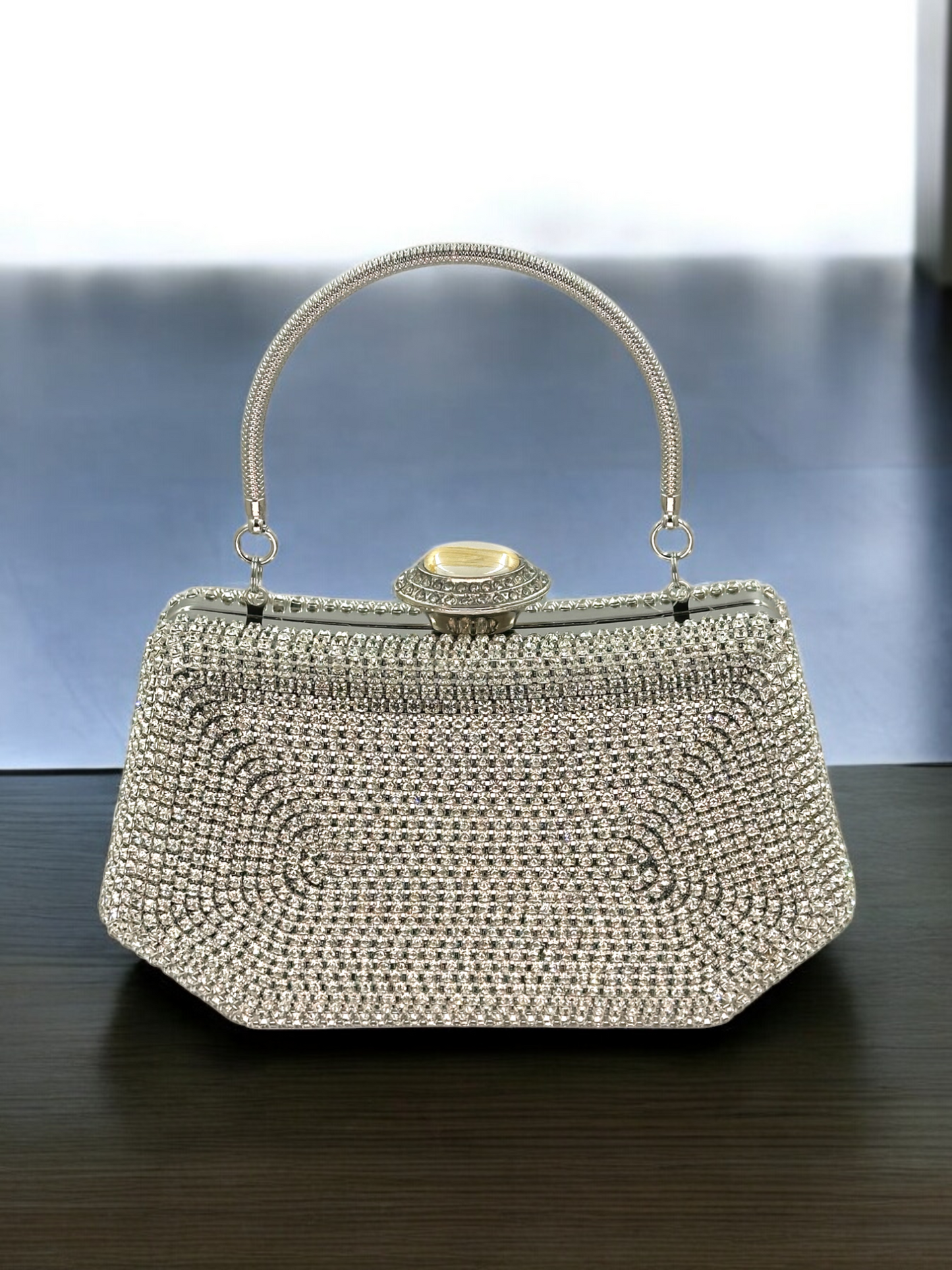 Swarovski Taşlı İncili Abiye Çanta | Düğün ve Gece Çantası