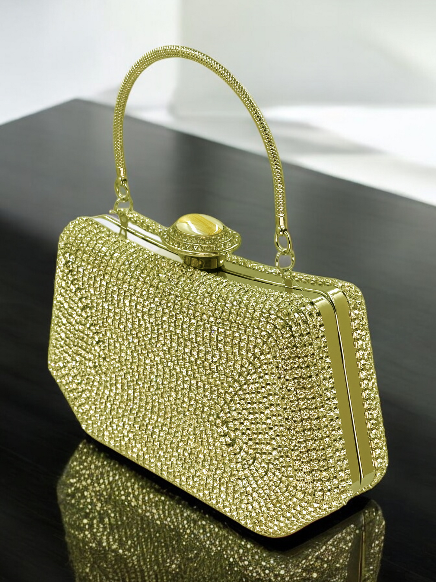 Swarovski Taşlı İncili Abiye Çanta | Düğün ve Gece Çantası