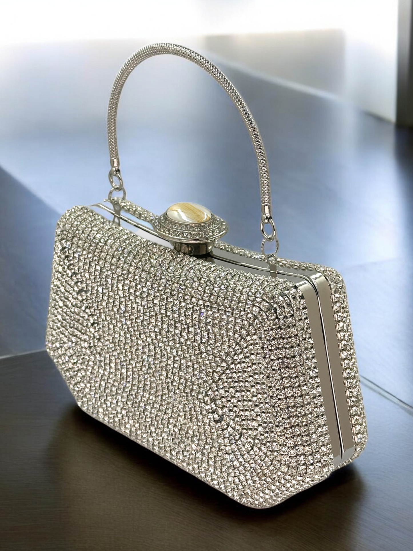 Swarovski Taşlı İncili Abiye Çanta | Düğün ve Gece Çantası