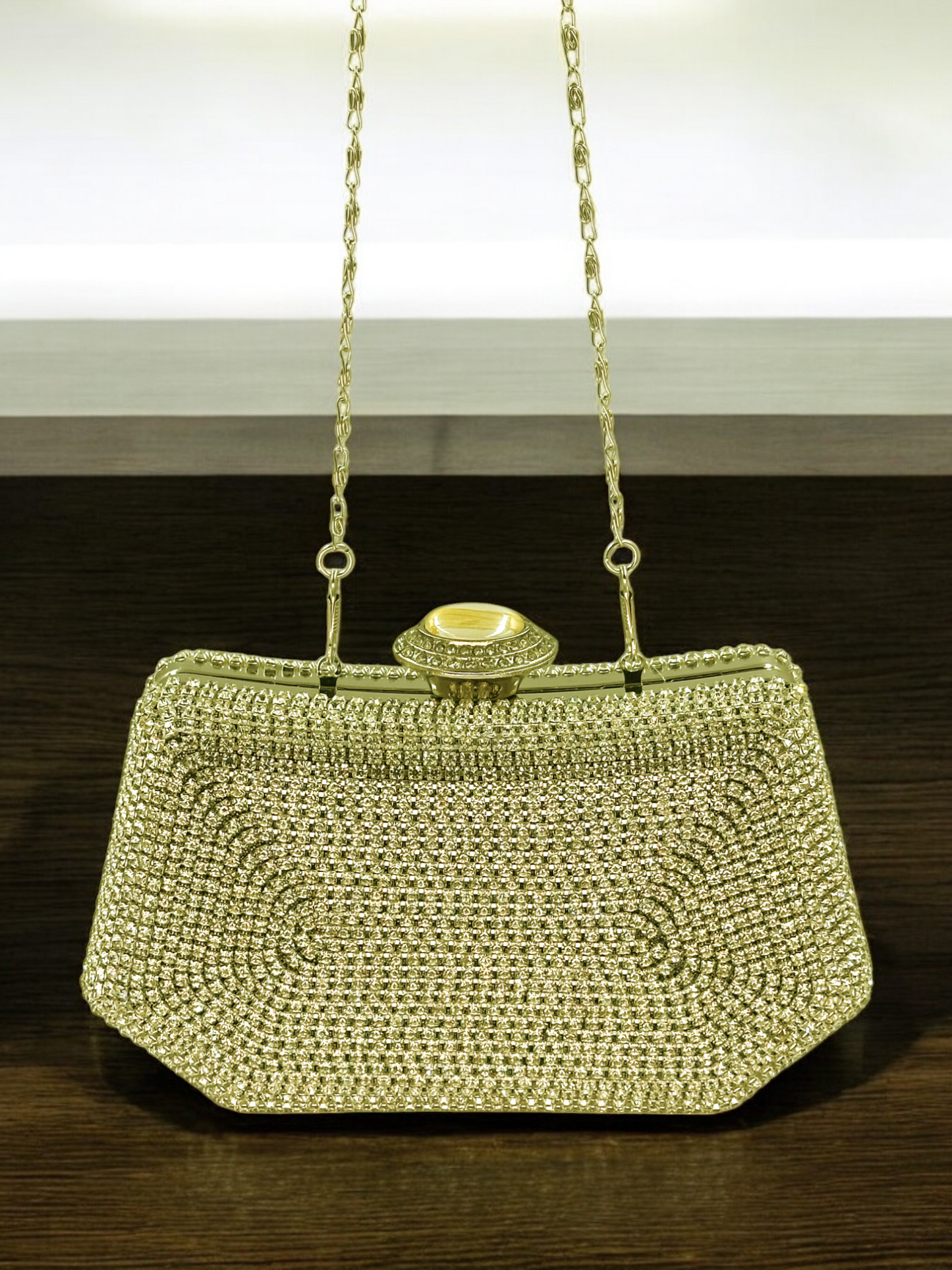 Swarovski Taşlı İncili Abiye Çanta | Düğün ve Gece Çantası