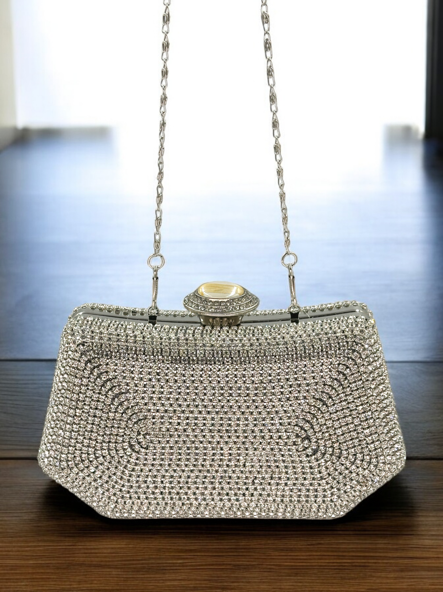 Swarovski Taşlı İncili Abiye Çanta | Düğün ve Gece Çantası