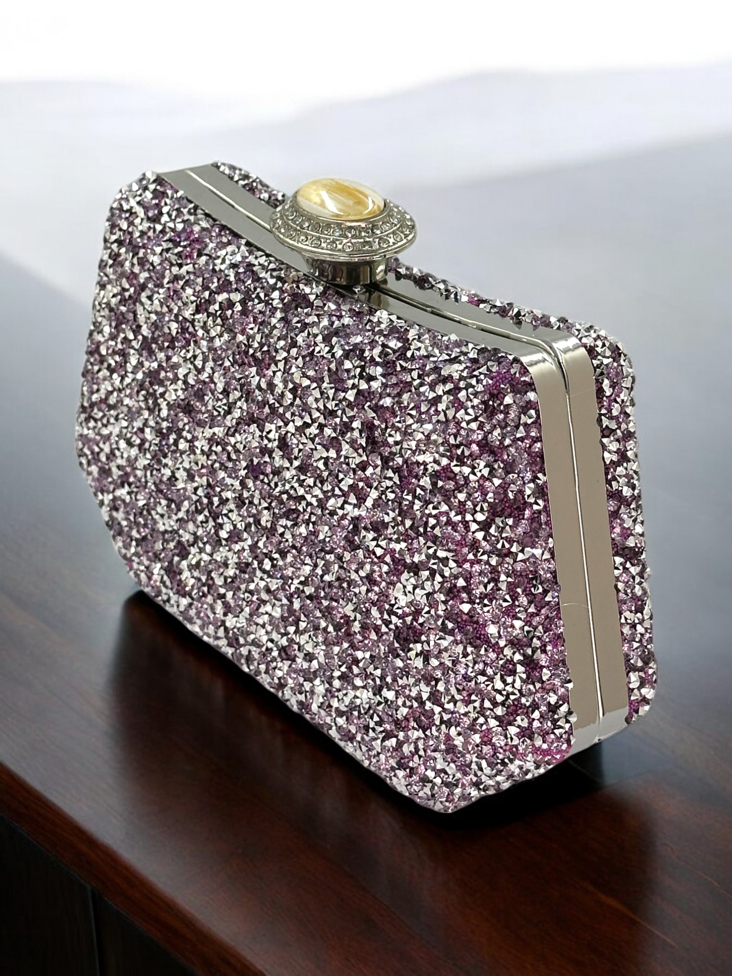 Konik Taşlı İncili Abiye Çanta - Lüks Gece ve Düğün Clutch