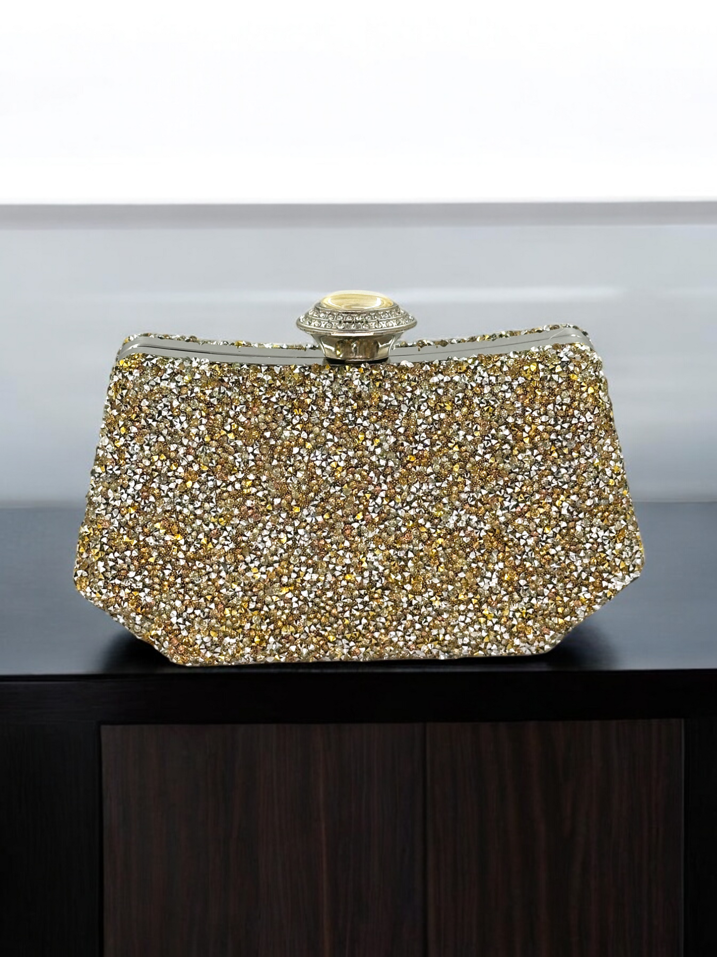 Konik Taşlı İncili Abiye Çanta - Lüks Gece ve Düğün Clutch