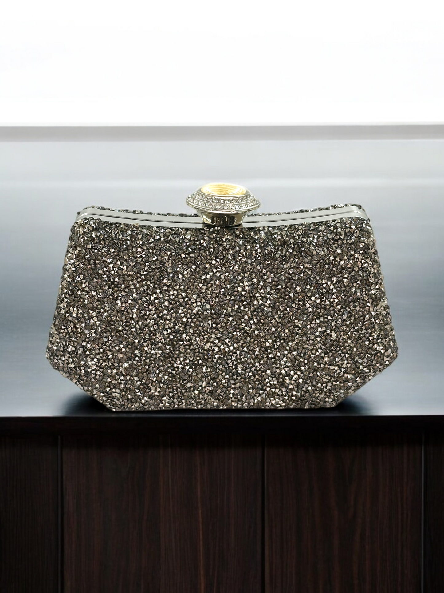 Konik Taşlı İncili Abiye Çanta - Lüks Gece ve Düğün Clutch