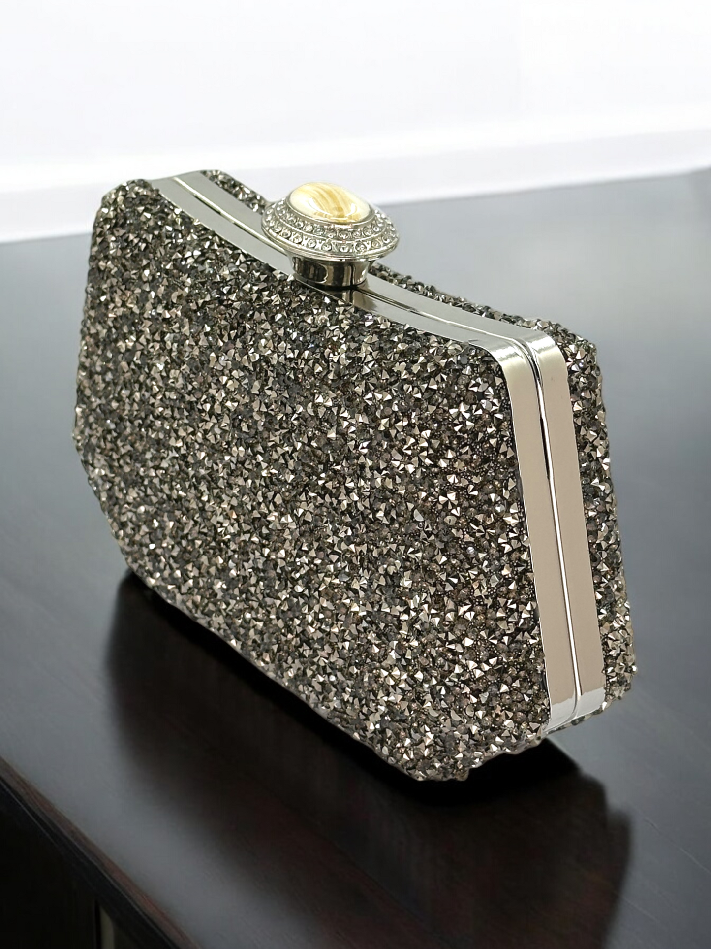 Konik Taşlı İncili Abiye Çanta - Lüks Gece ve Düğün Clutch