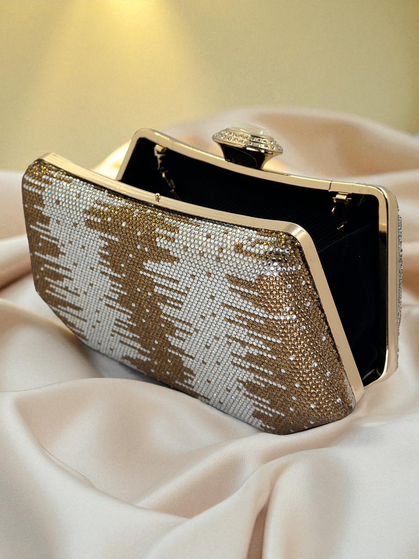 İnci ve Kristal Taşlı Lüks Abiye Çanta | Düğün Gece Clutch