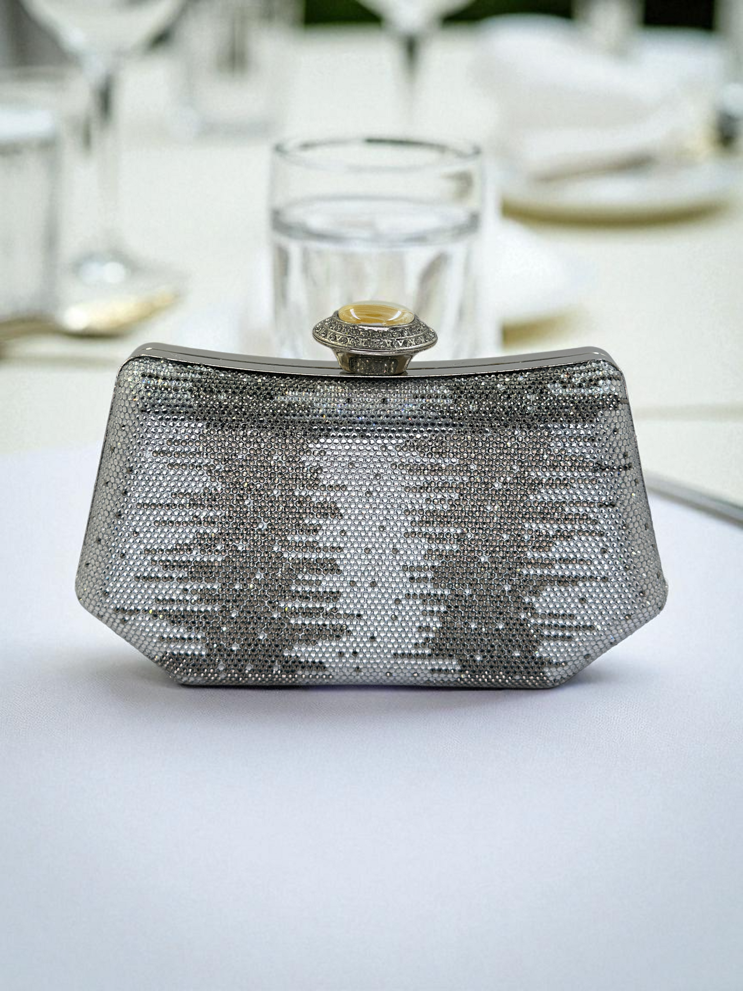 İnci ve Kristal Taşlı Lüks Abiye Çanta | Düğün Gece Clutch