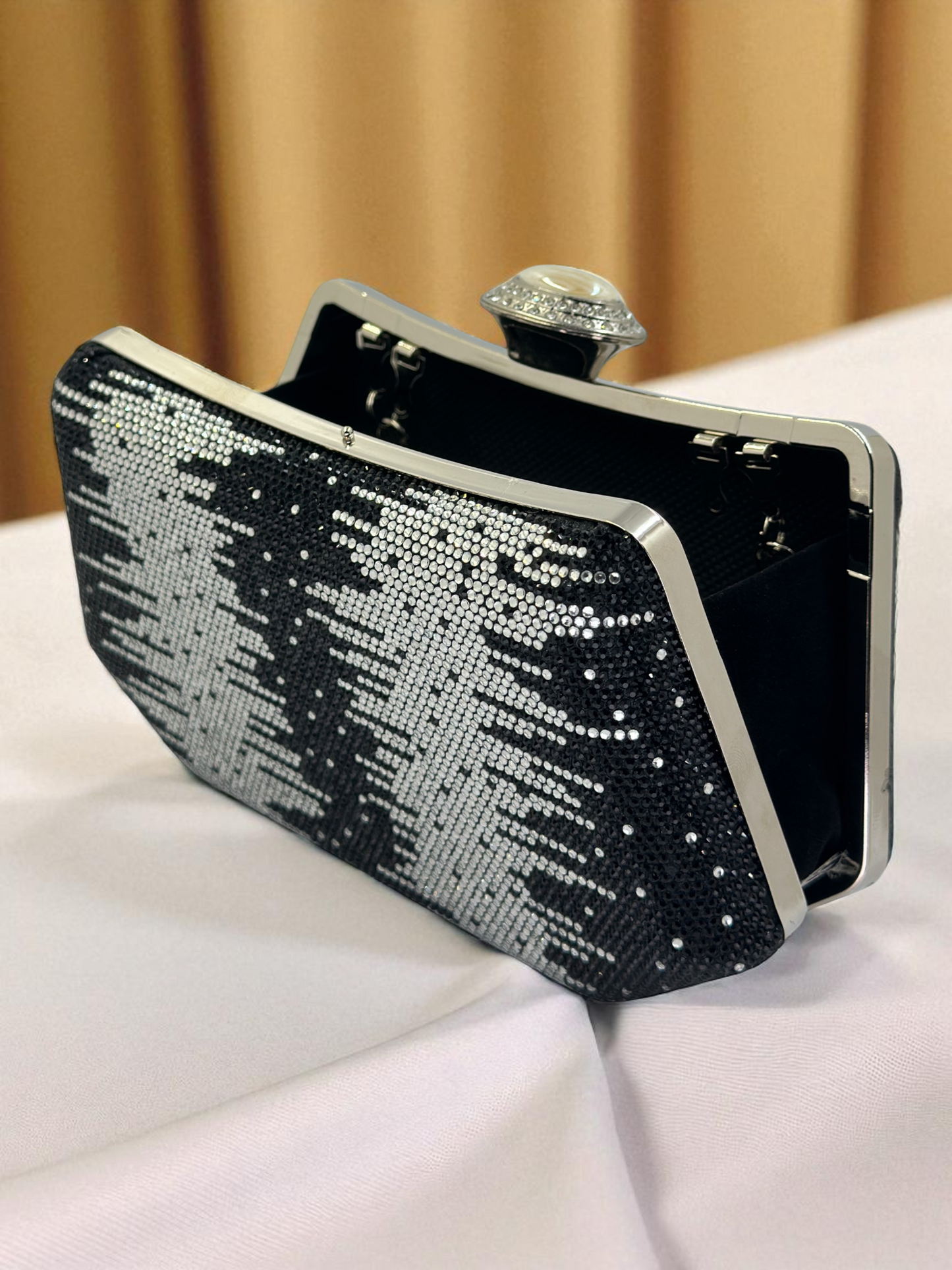 İnci ve Kristal Taşlı Lüks Abiye Çanta | Düğün Gece Clutch