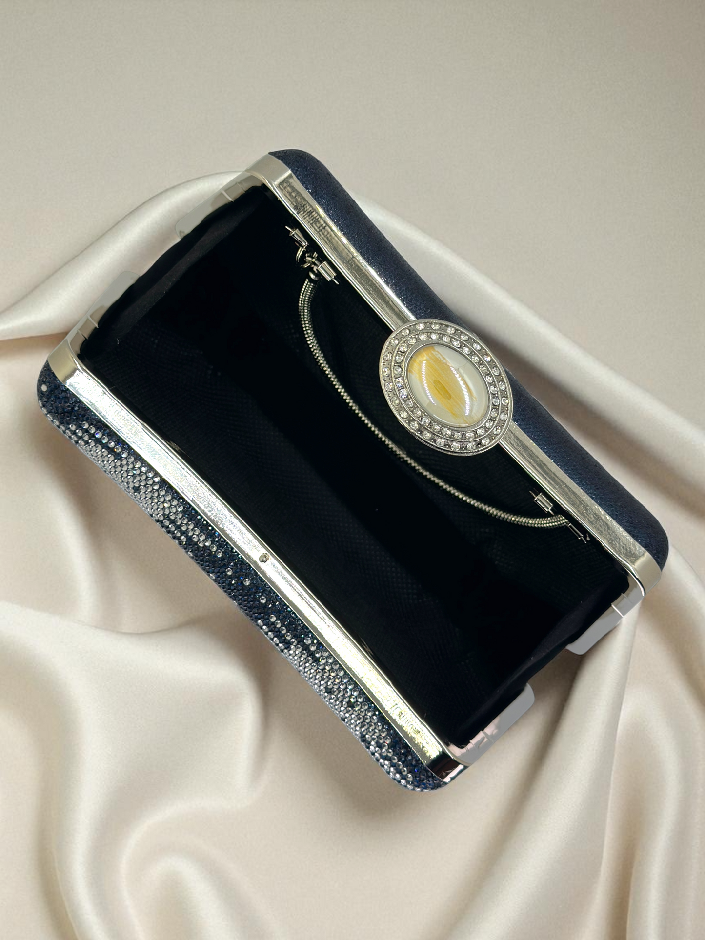 İnci ve Kristal Taşlı Lüks Abiye Çanta | Düğün Gece Clutch