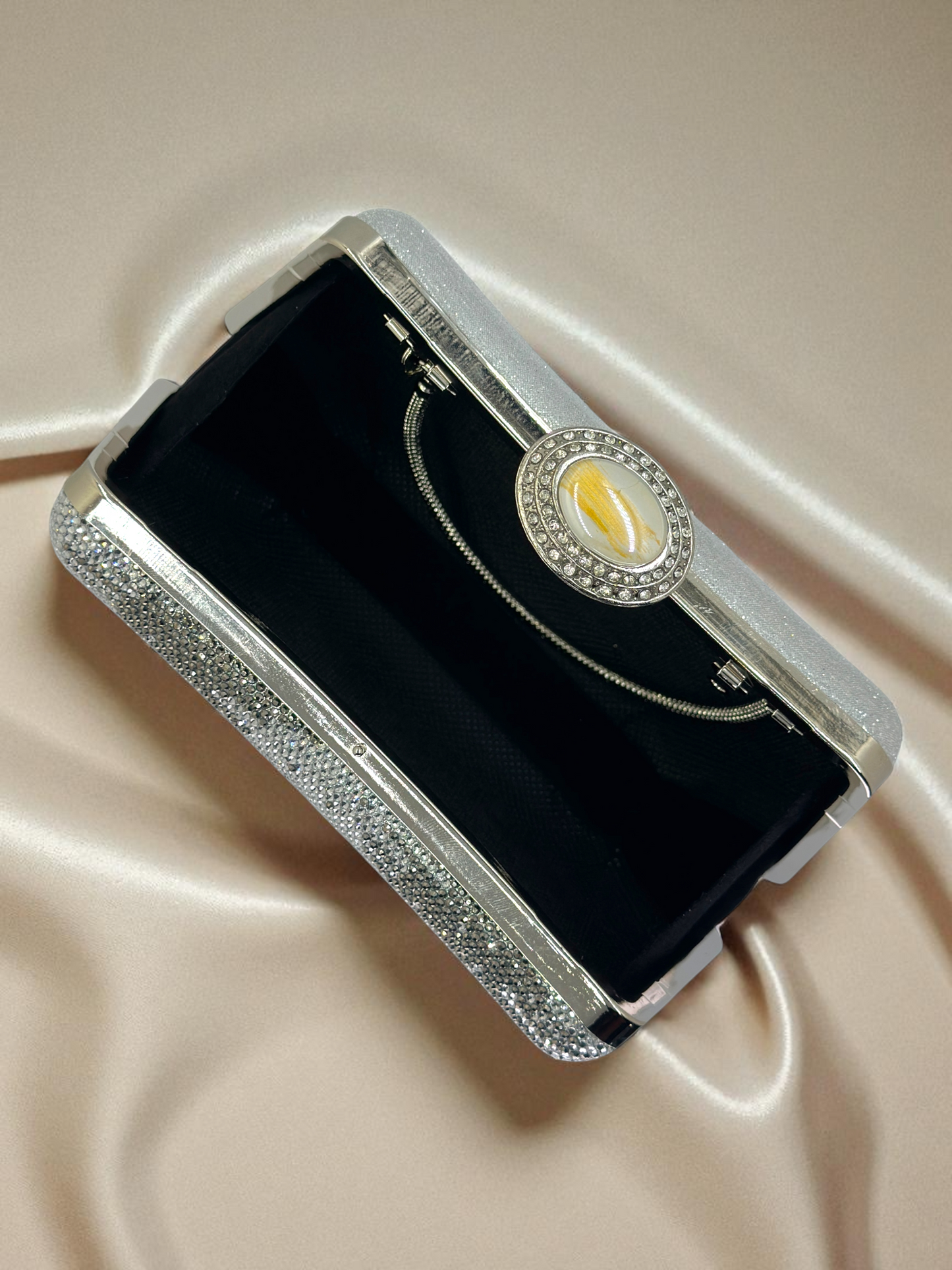 İnci ve Kristal Taşlı Lüks Abiye Çanta | Düğün Gece Clutch