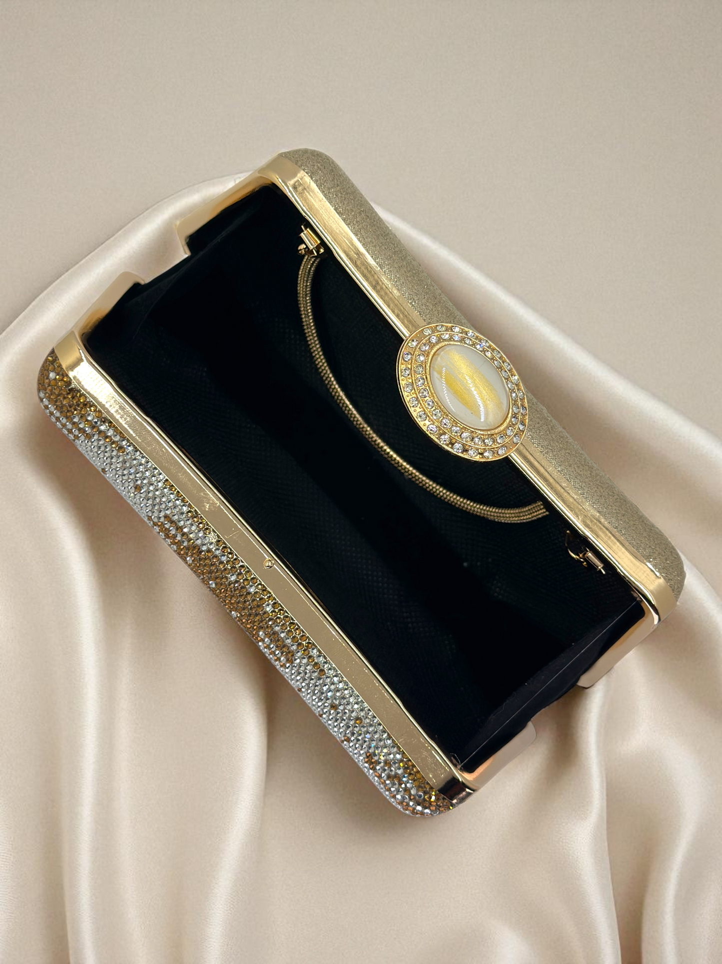 İnci ve Kristal Taşlı Lüks Abiye Çanta | Düğün Gece Clutch