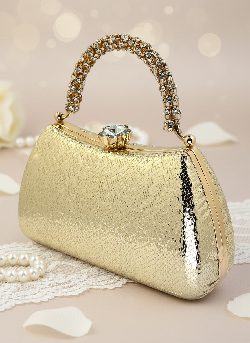 Kristal Desenli Taş Saplı Abiye Çanta, Gümüş Renk, Saten Clutch. Lüks düğün çantası ve gece çantası modelleri.